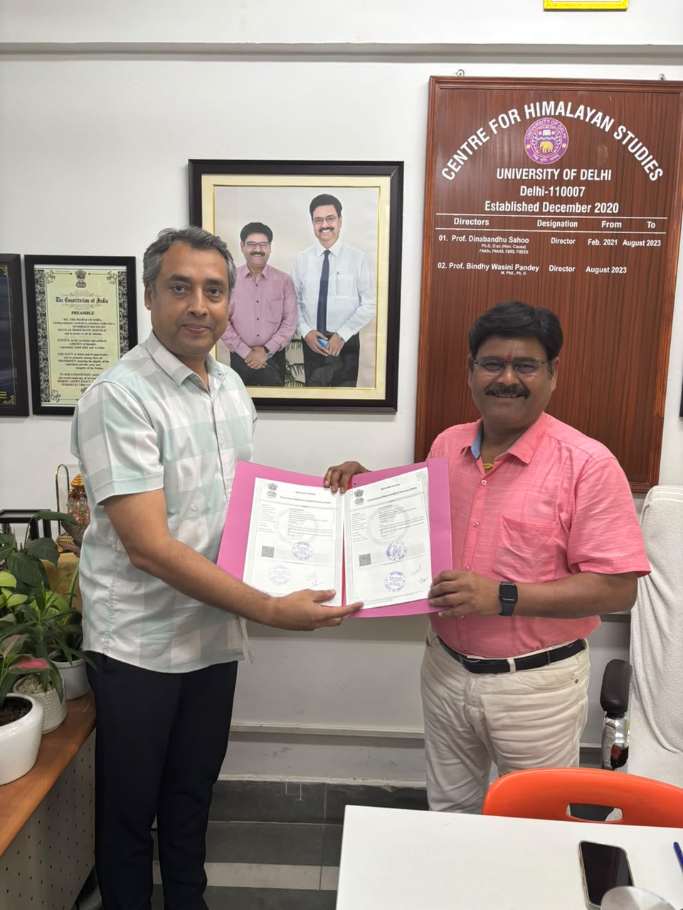 Centre for Himalayan Studies, University of Delhi — MoU document