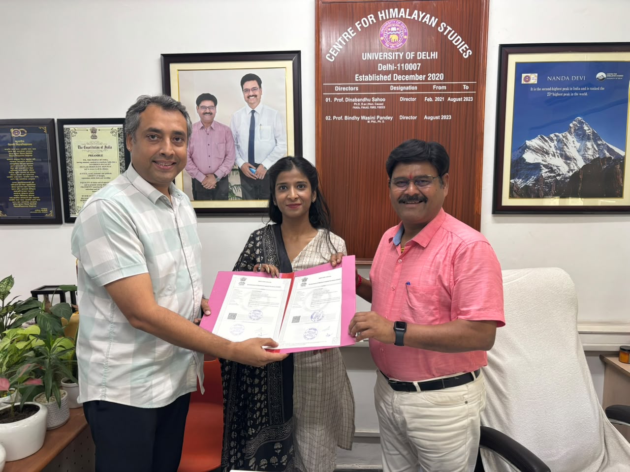 Centre for Himalayan Studies, University of Delhi — MoU document